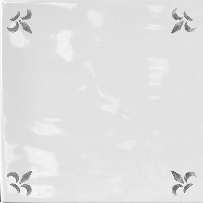 Flor de lys grey gloss 15x15