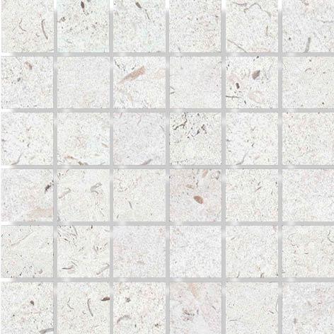 Mosaik fossil white matt 4,8x4,8