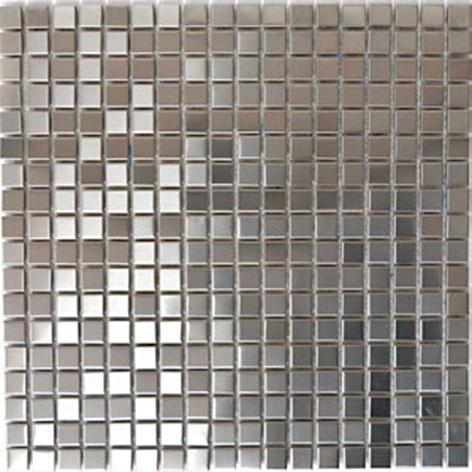 Mosaik silver, borst metall 1,5x1,5